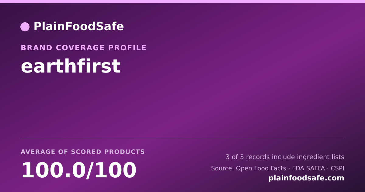 Share card for earthfirst Food Safety Profile