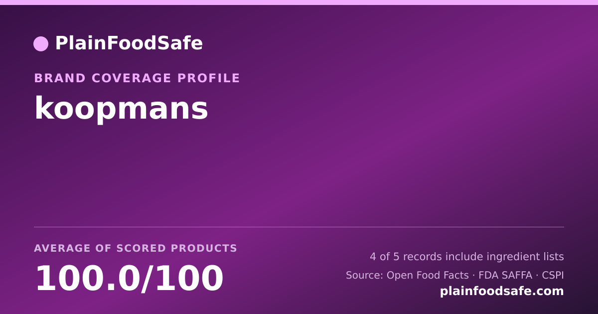 Share card for koopmans Food Safety Profile