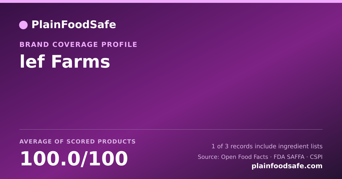 Share card for lef Farms Food Safety Profile