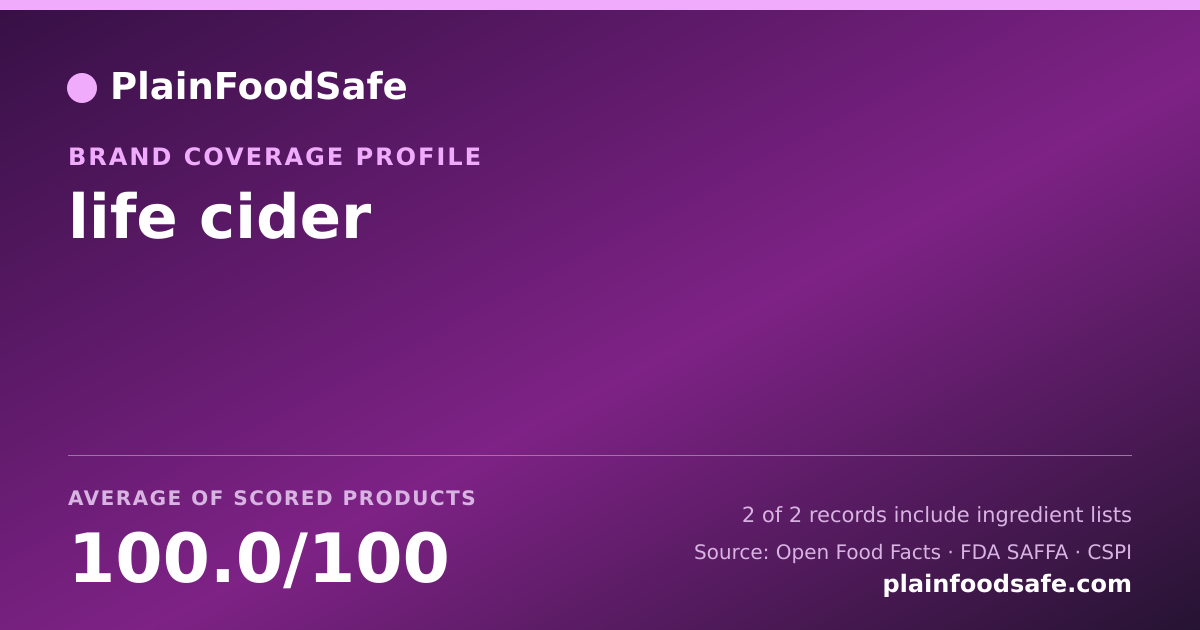 Share card for life cider Food Safety Profile