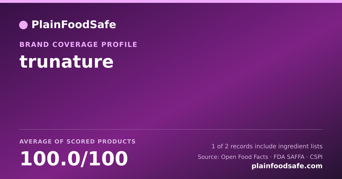 Share card for trunature Food Safety Profile