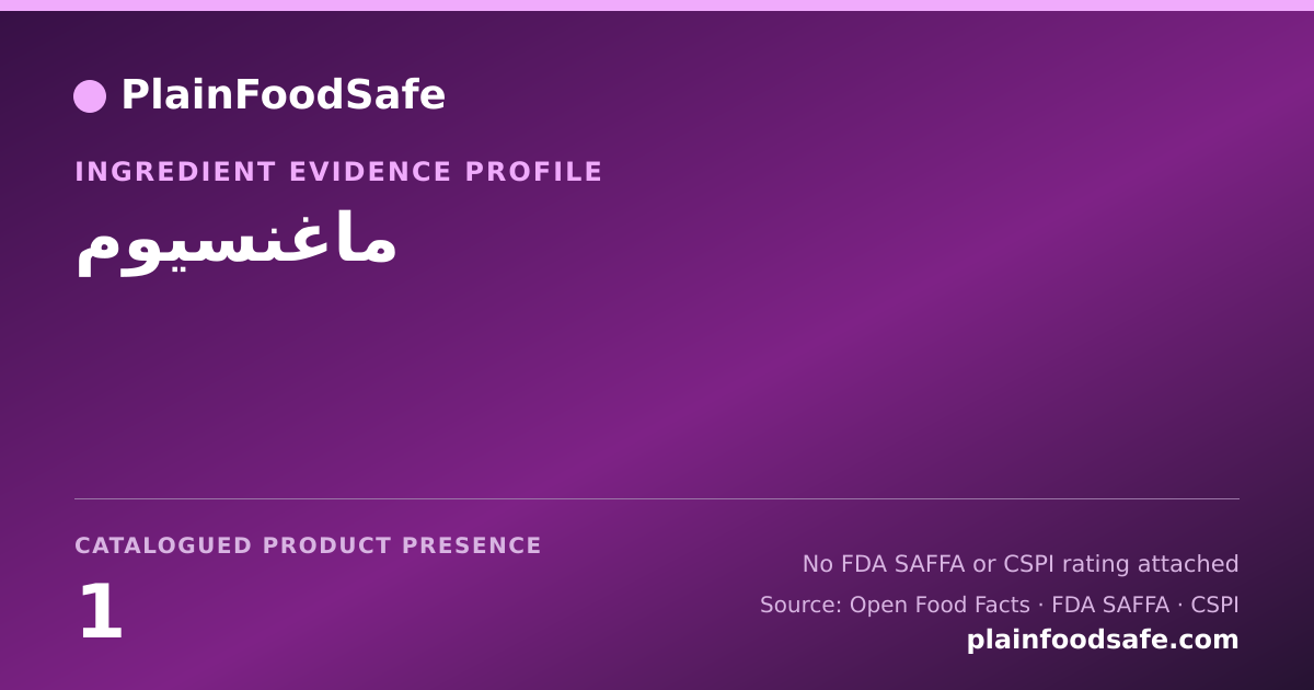 Share card for ماغنسيوم Food Ingredient Evidence Profile