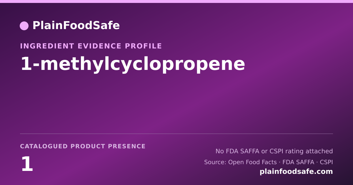 Share card for 1-methylcyclopropene Food Ingredient Evidence Profile