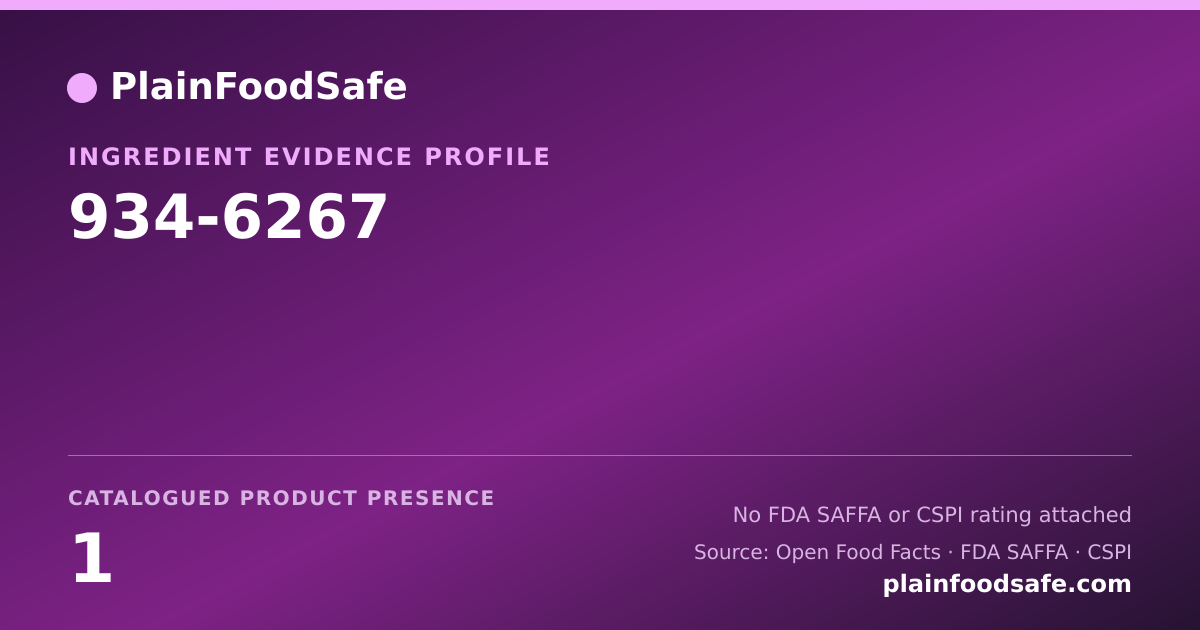 Share card for 934-6267 Food Ingredient Evidence Profile