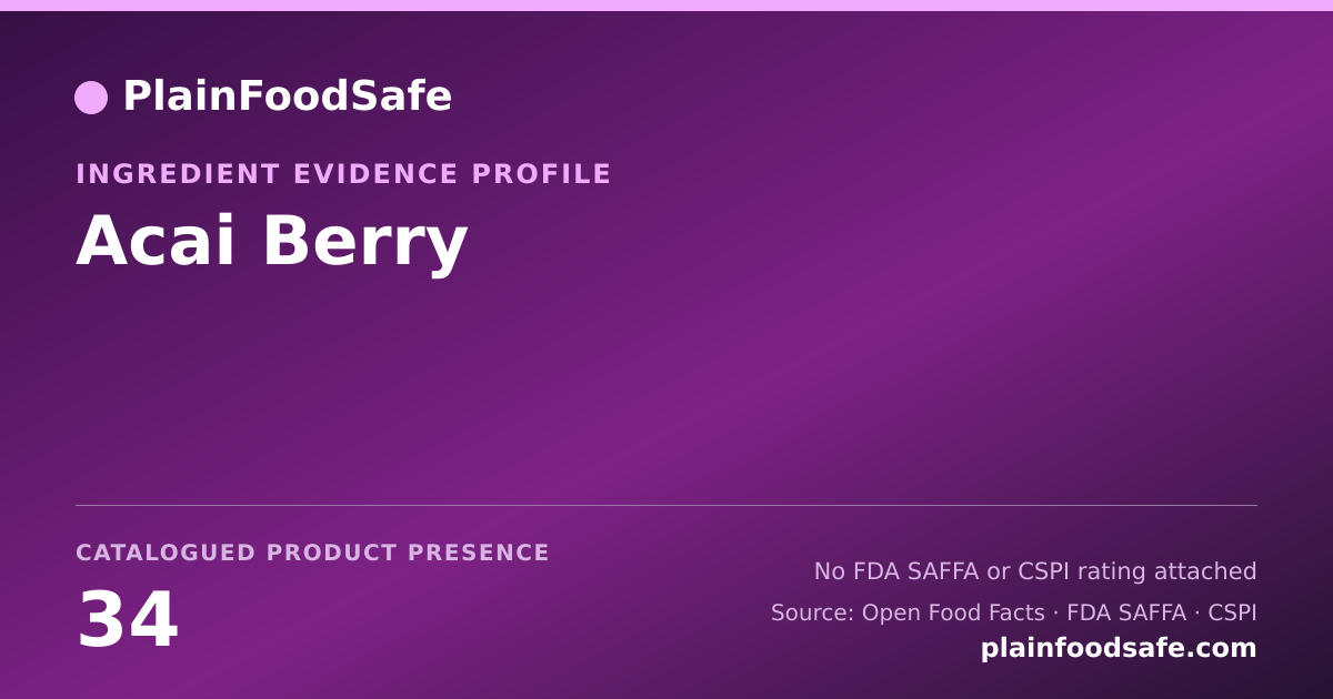 Share card for Acai Berry Food Ingredient Evidence Profile