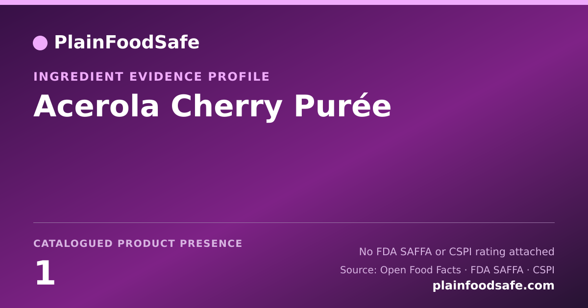 Share card for Acerola Cherry Purée Food Ingredient Evidence Profile