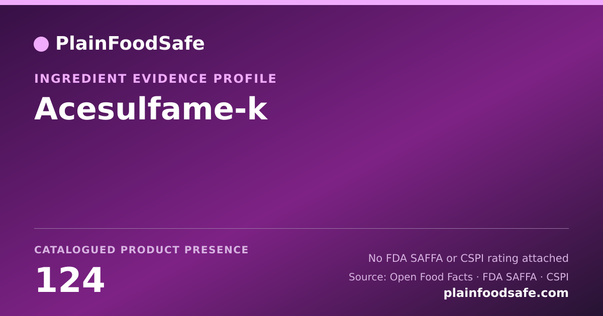 Share card for Acesulfame-k Food Ingredient Evidence Profile