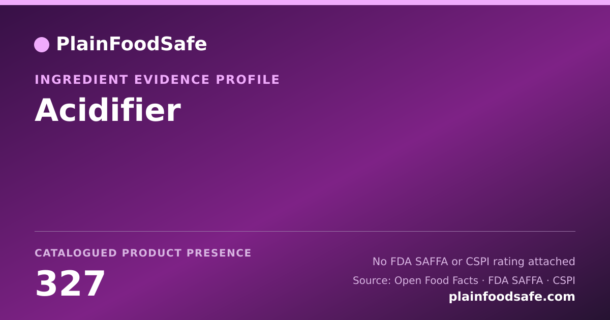 Share card for Acidifier Food Ingredient Evidence Profile