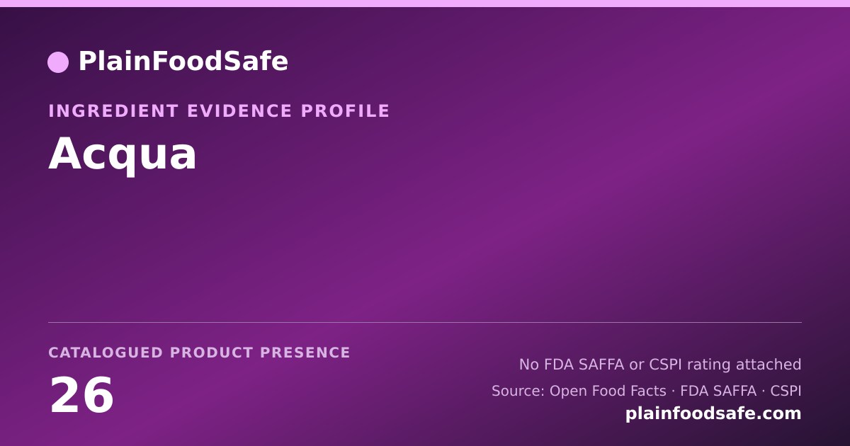 Share card for Acqua Food Ingredient Evidence Profile