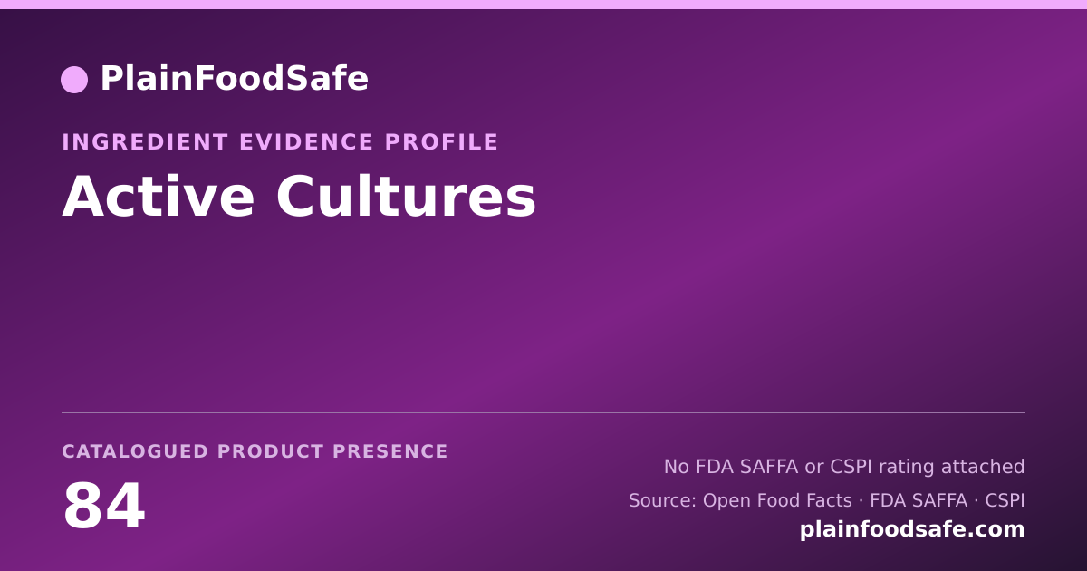 Share card for Active Cultures Food Ingredient Evidence Profile