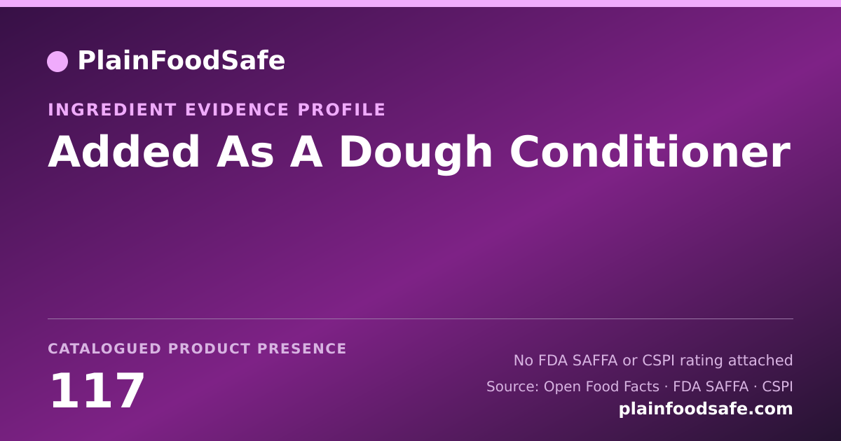 Share card for Added As A Dough Conditioner Food Ingredient Evidence Profile