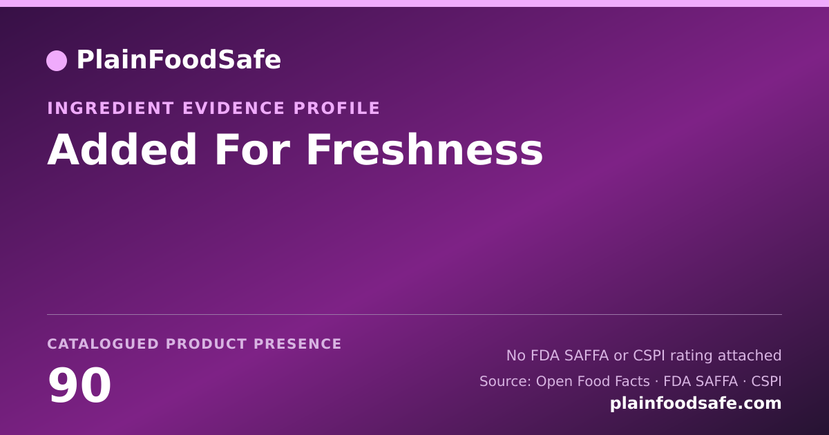 Share card for Added For Freshness Food Ingredient Evidence Profile