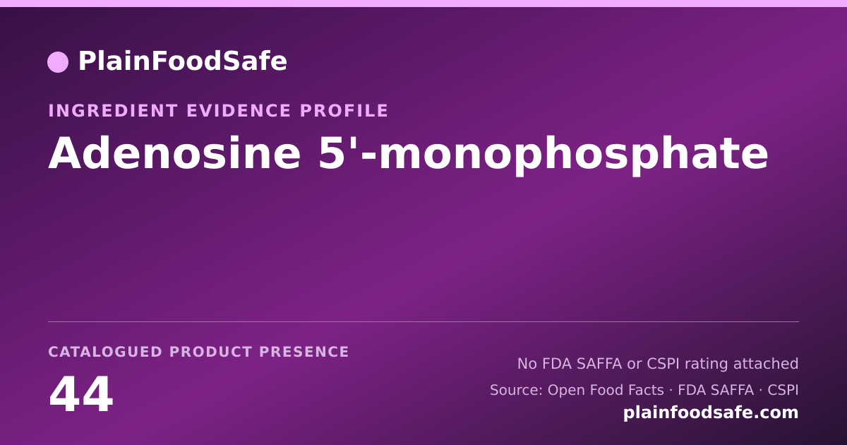 Share card for Adenosine 5'-monophosphate Food Ingredient Evidence Profile
