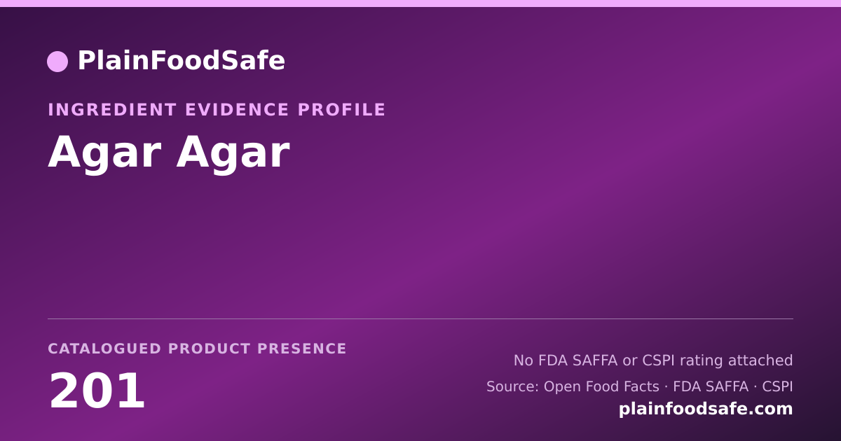 Share card for Agar Agar Food Ingredient Evidence Profile