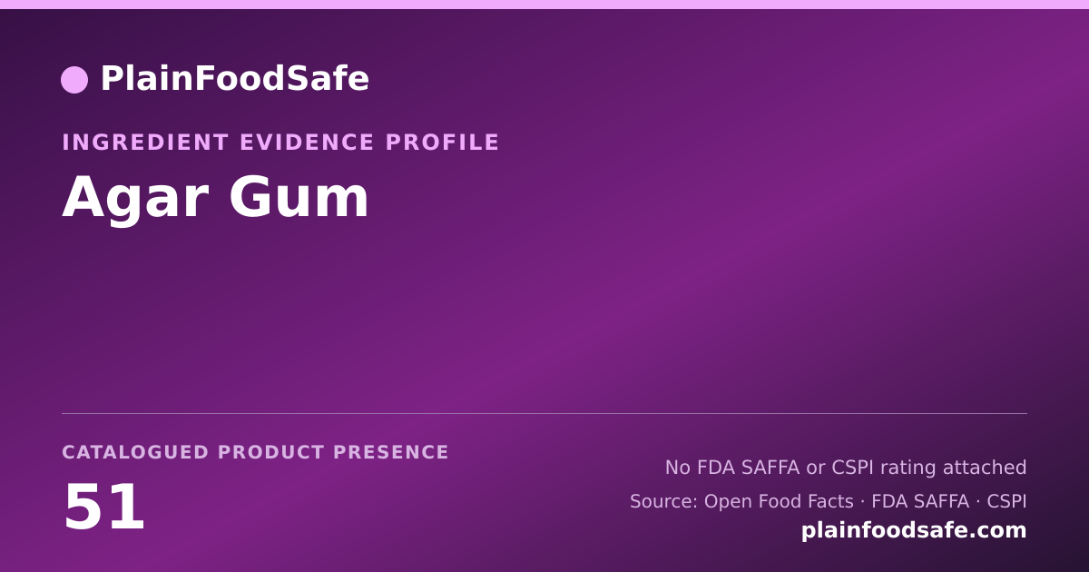 Share card for Agar Gum Food Ingredient Evidence Profile
