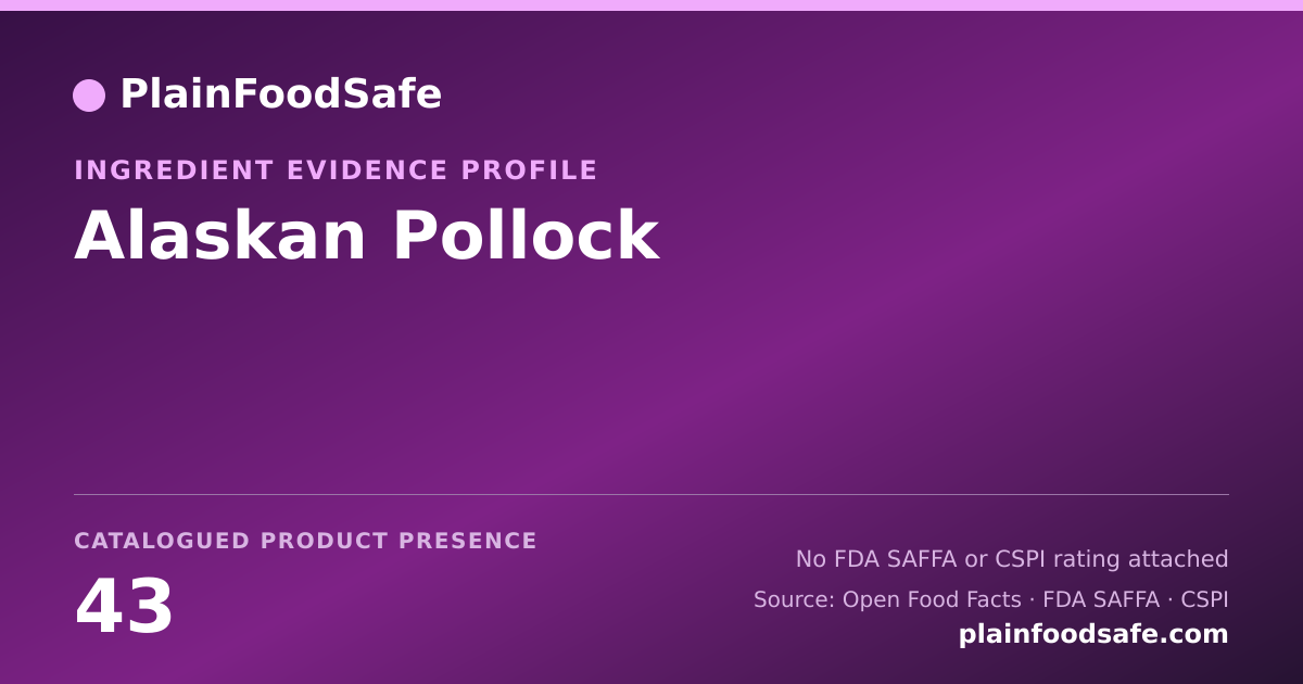 Share card for Alaskan Pollock Food Ingredient Evidence Profile