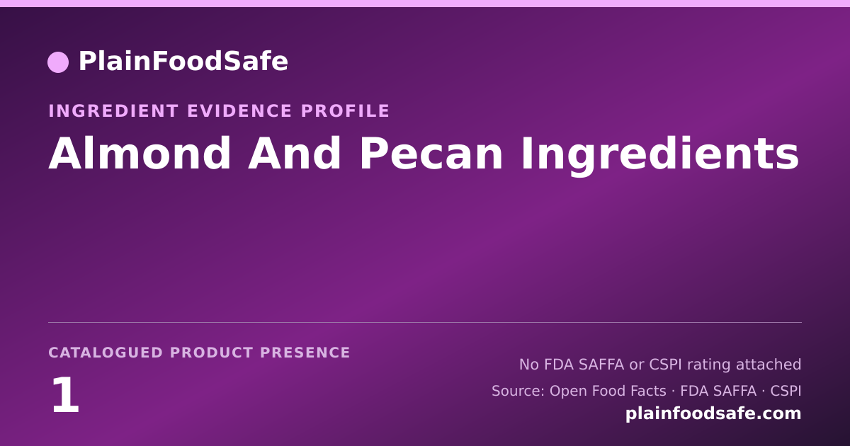 Share card for Almond And Pecan Ingredients Food Ingredient Evidence Profile