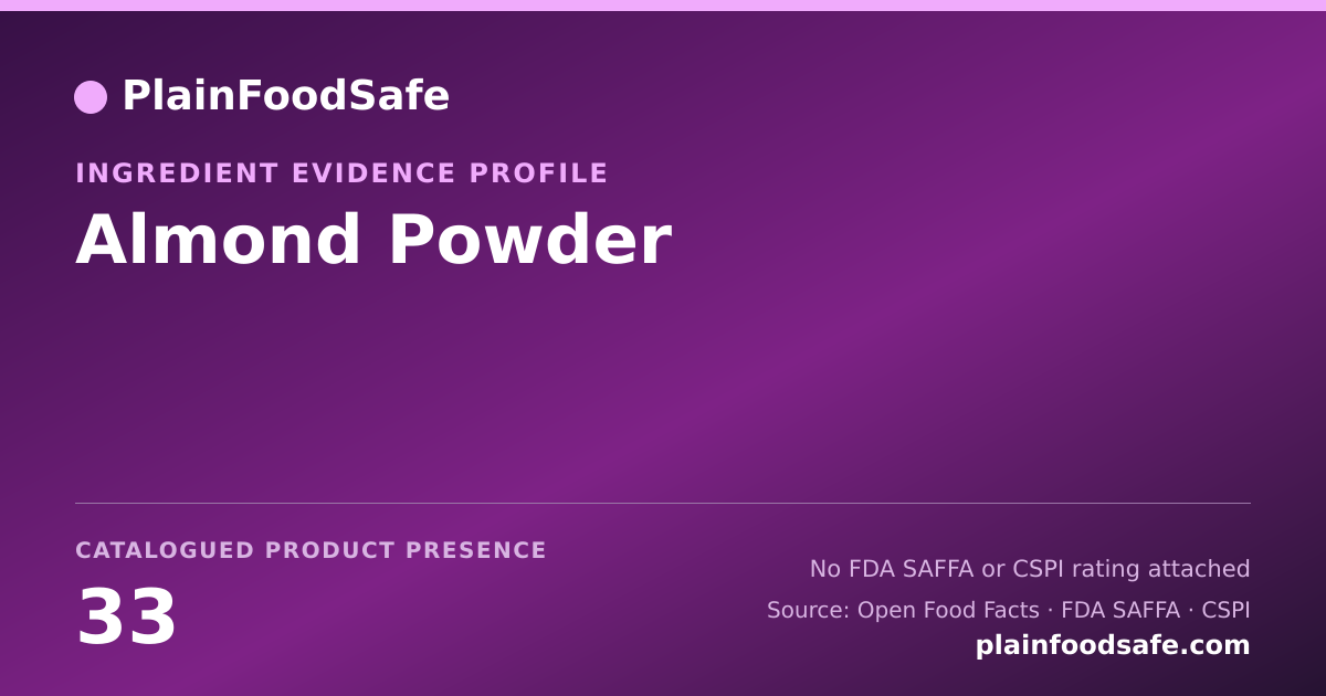 Share card for Almond Powder Food Ingredient Evidence Profile