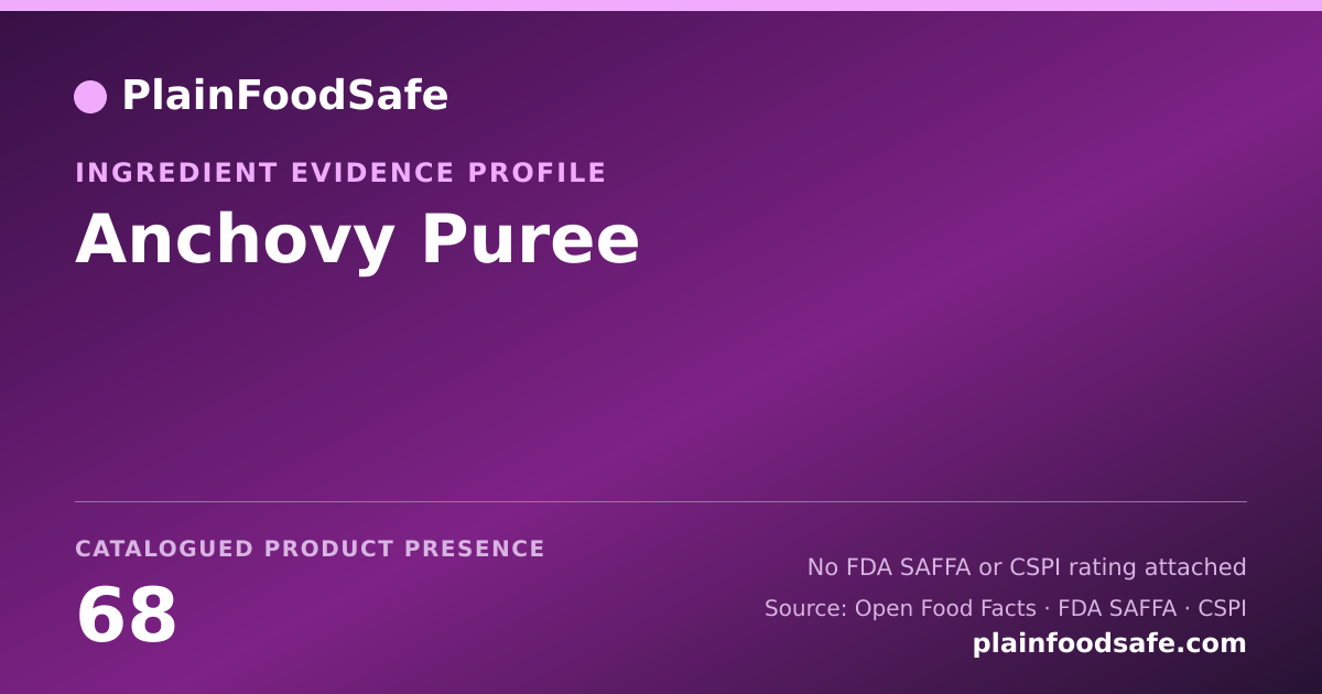 Share card for Anchovy Puree Food Ingredient Evidence Profile