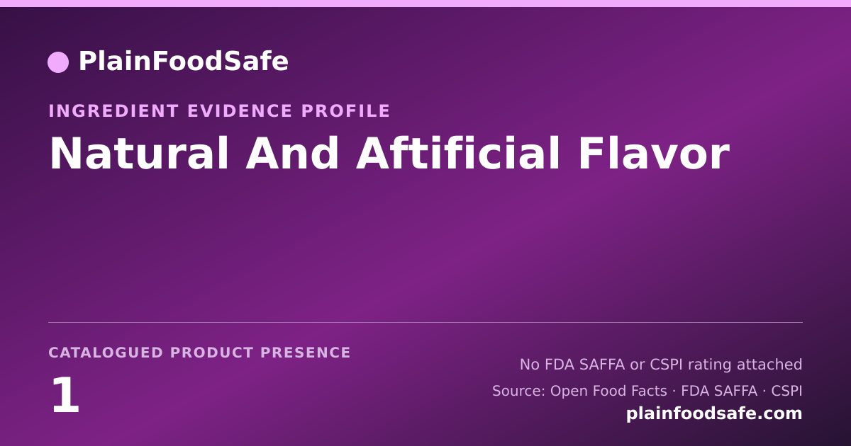 Share card for Natural And Aftificial Flavor Food Ingredient Evidence Profile