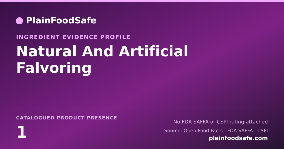 Share card for Natural And Artificial Falvoring Food Ingredient Evidence Profile