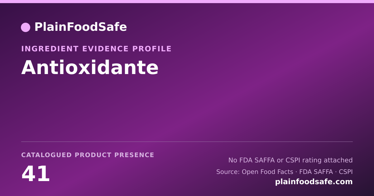 Share card for Antioxidante Food Ingredient Evidence Profile