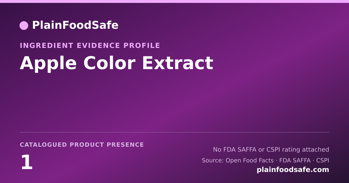 Share card for Apple Color Extract Food Ingredient Evidence Profile