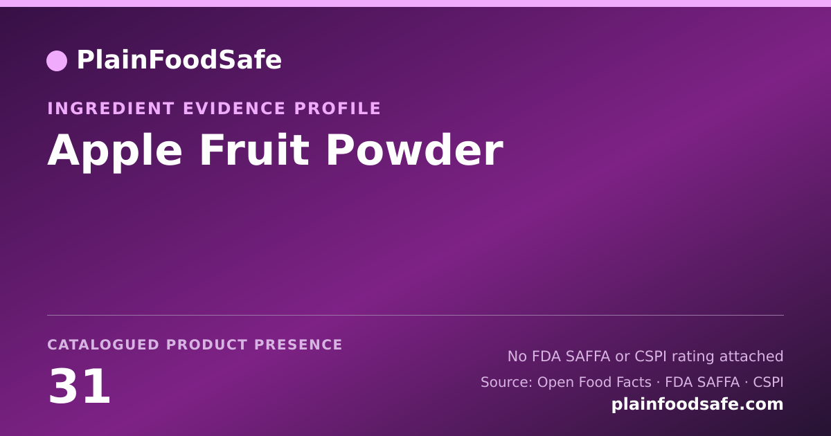 Share card for Apple Fruit Powder Food Ingredient Evidence Profile