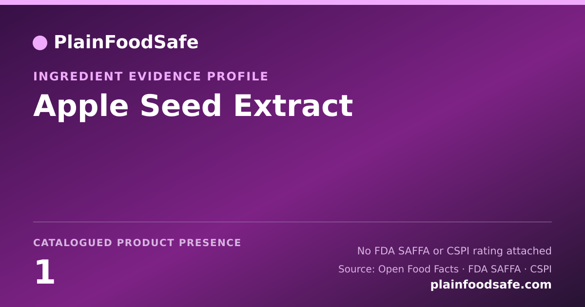 Share card for Apple Seed Extract Food Ingredient Evidence Profile