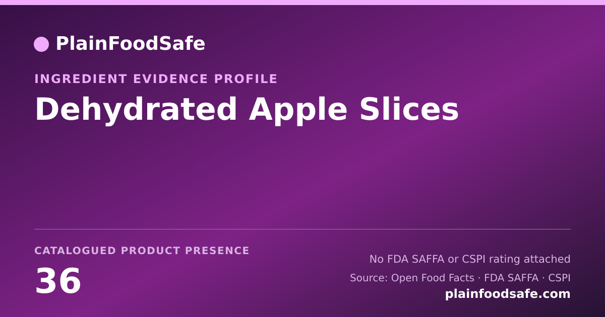 Share card for Dehydrated Apple Slices Food Ingredient Evidence Profile