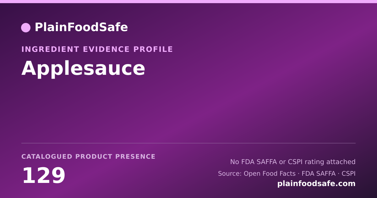 Share card for Applesauce Food Ingredient Evidence Profile