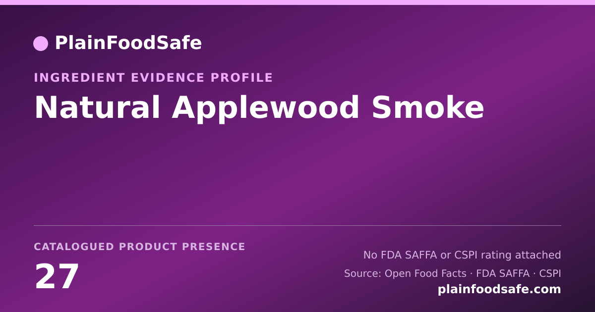 Share card for Natural Applewood Smoke Food Ingredient Evidence Profile