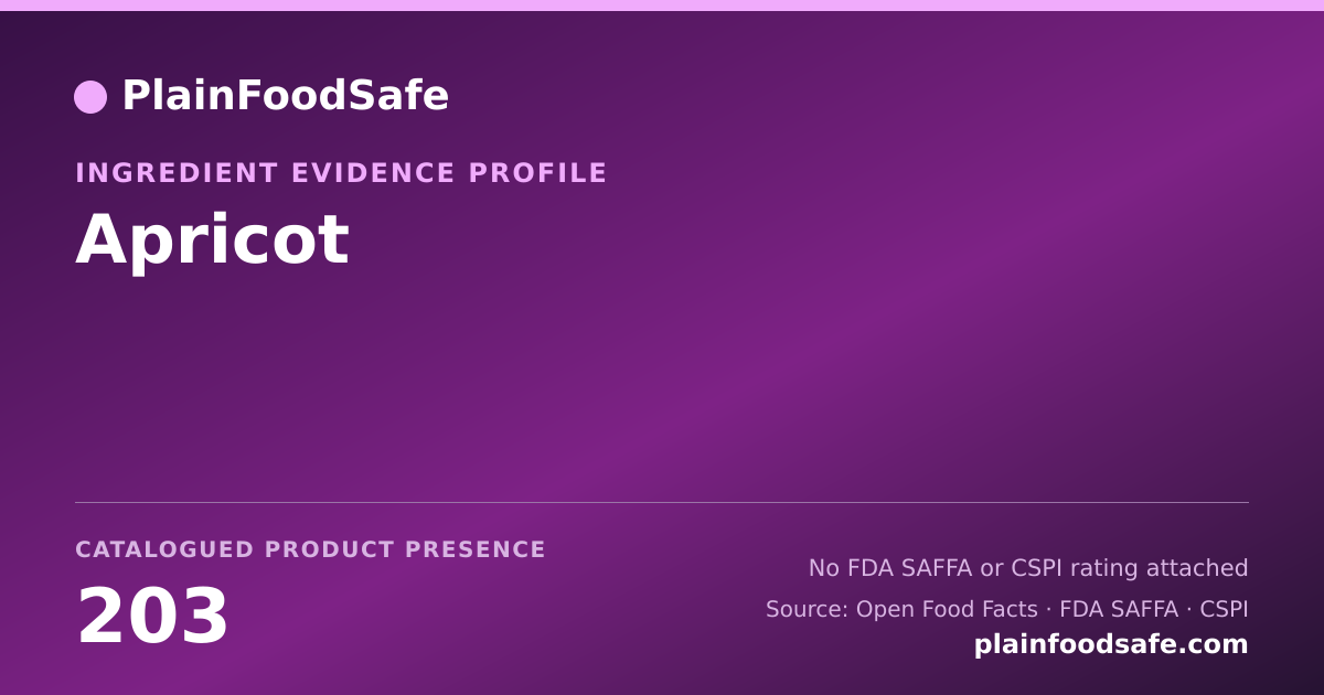 Share card for Apricot Food Ingredient Evidence Profile