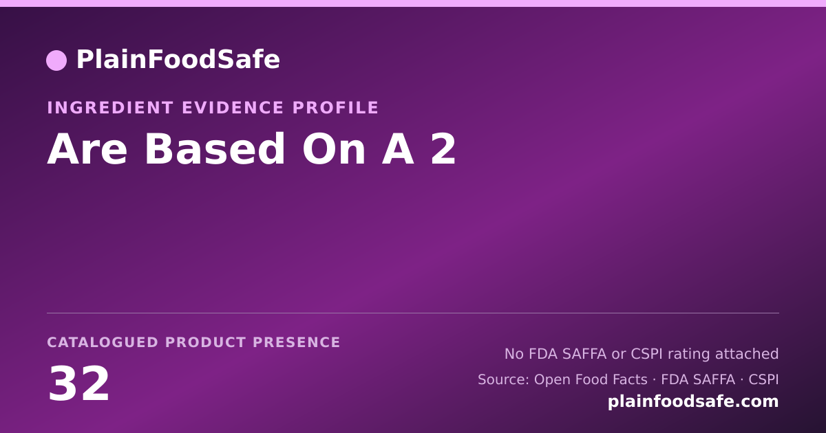 Share card for Are Based On A 2 Food Ingredient Evidence Profile