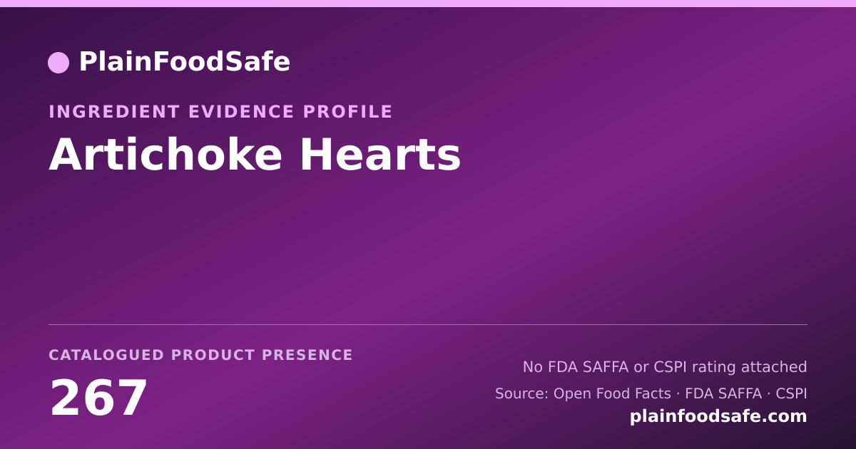 Share card for Artichoke Hearts Food Ingredient Evidence Profile