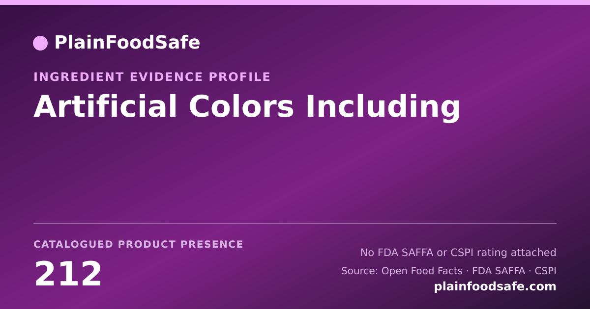 Share card for Artificial Colors Including Food Ingredient Evidence Profile
