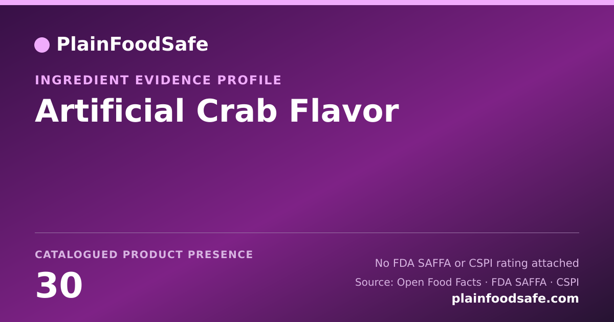 Share card for Artificial Crab Flavor Food Ingredient Evidence Profile