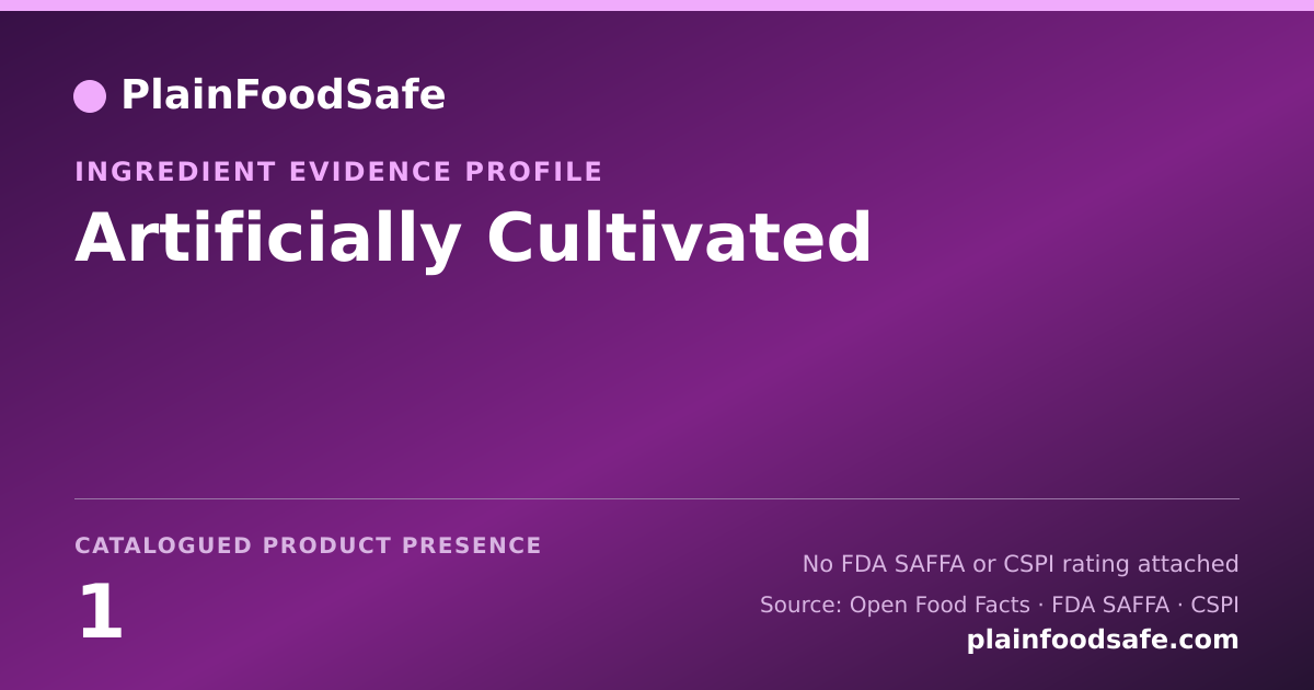 Share card for Artificially Cultivated Food Ingredient Evidence Profile