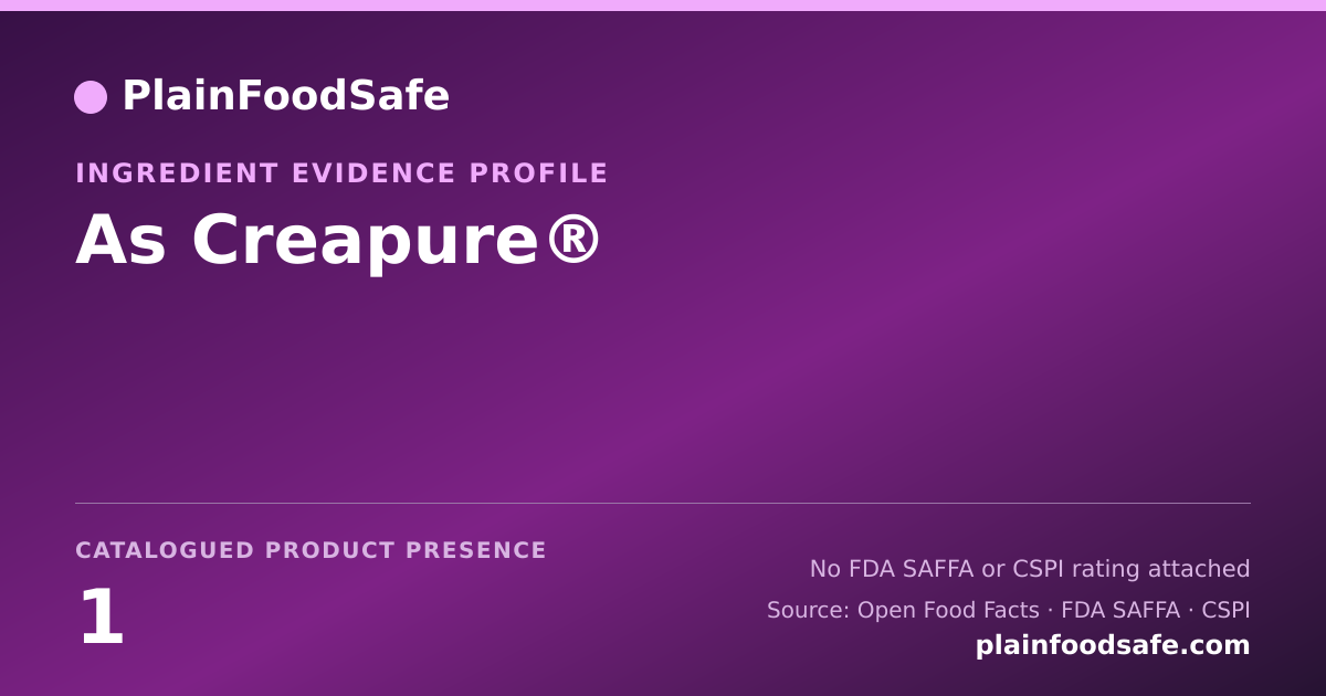Share card for As Creapure® Food Ingredient Evidence Profile