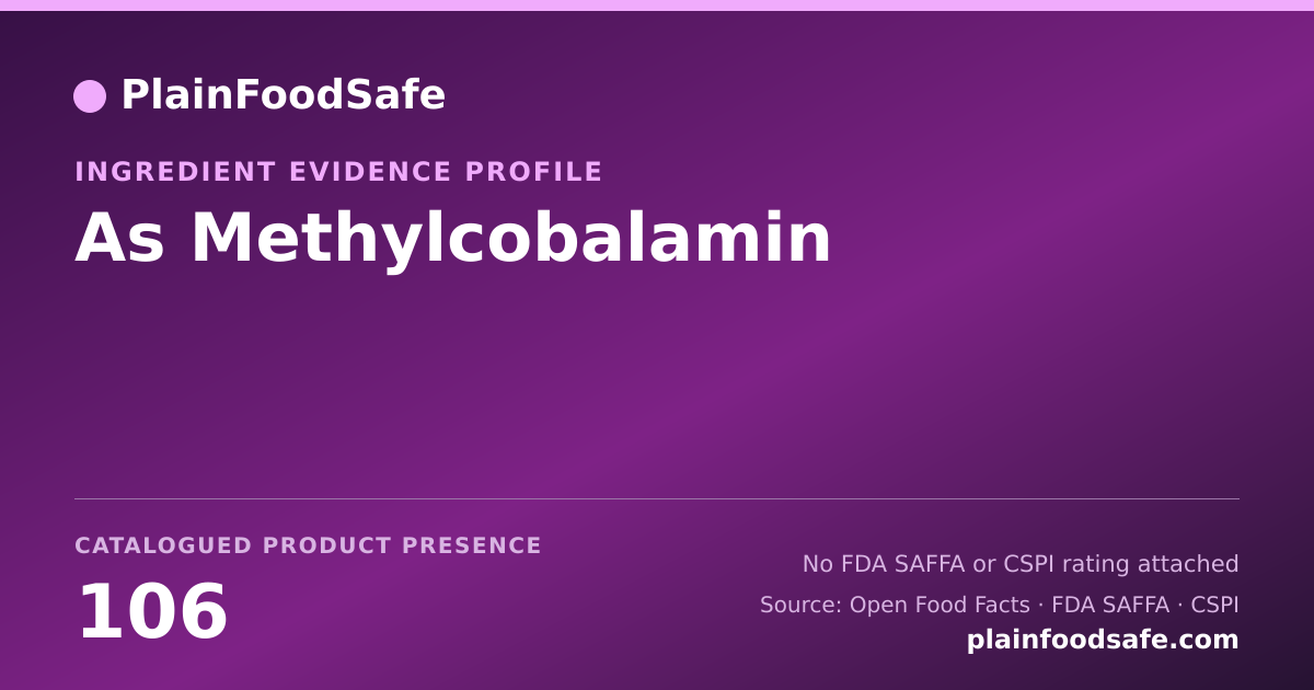 Share card for As Methylcobalamin Food Ingredient Evidence Profile
