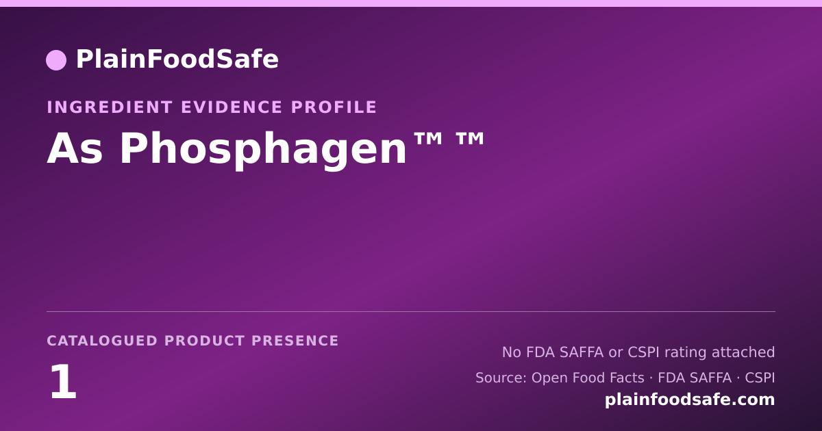 Share card for As Phosphagen™™ Food Ingredient Evidence Profile