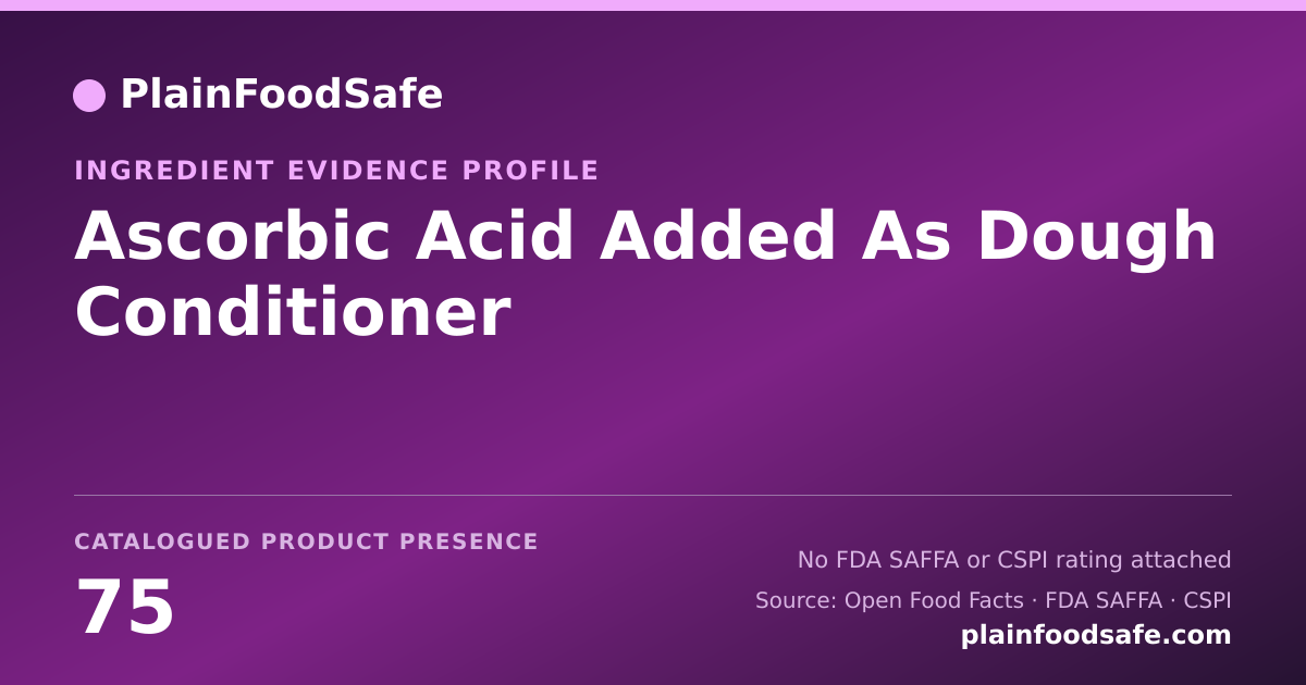 Share card for Ascorbic Acid Added As Dough Conditioner Food Ingredient Evidence Profile