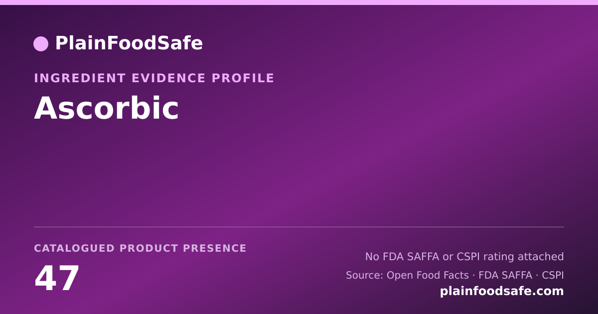 Share card for Ascorbic Food Ingredient Evidence Profile