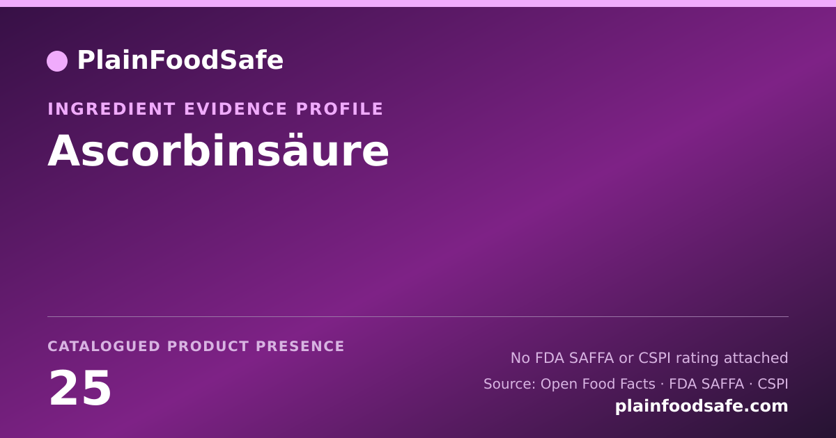 Share card for Ascorbinsäure Food Ingredient Evidence Profile