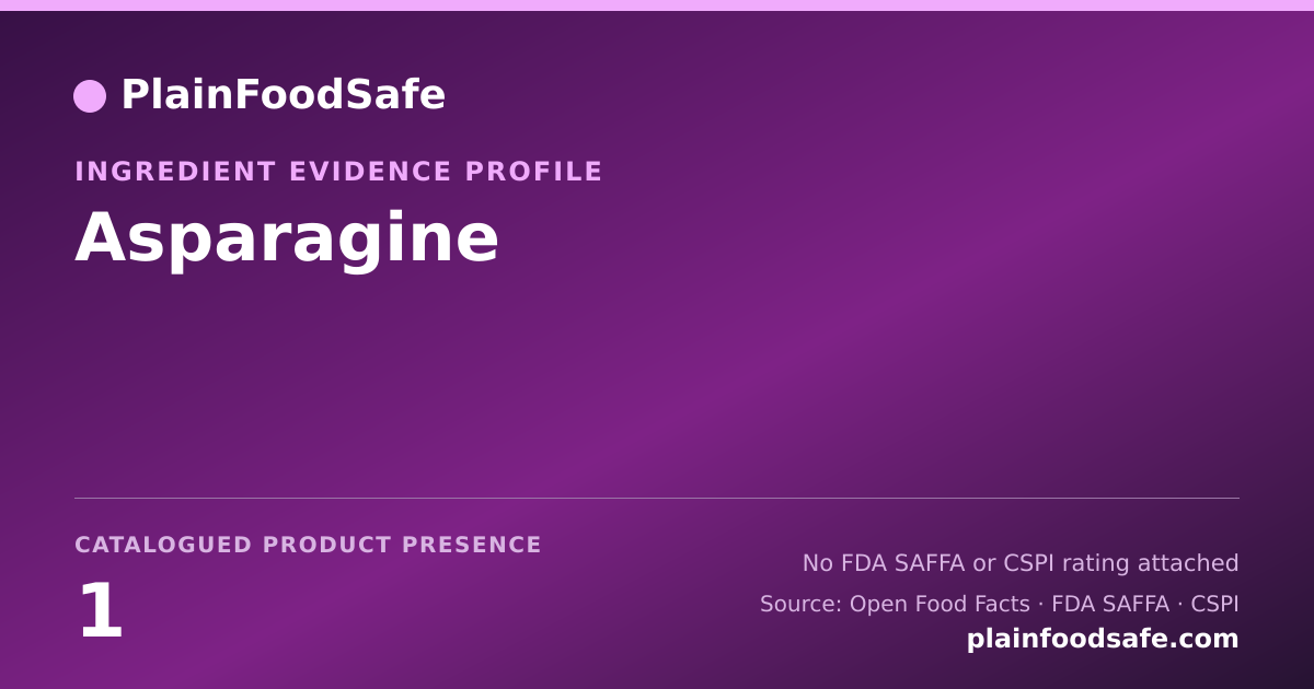Share card for Asparagine Food Ingredient Evidence Profile