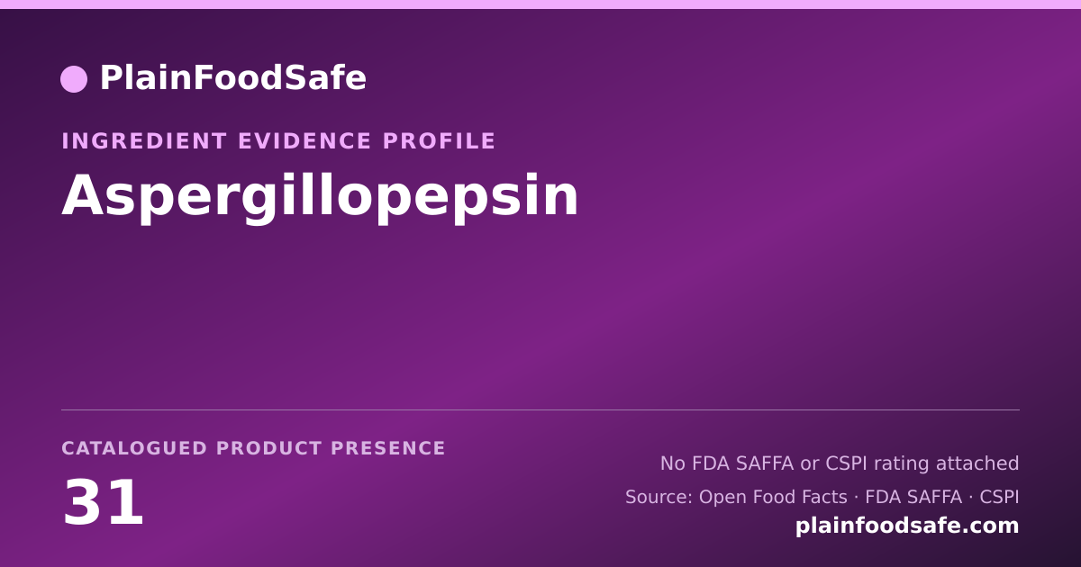 Share card for Aspergillopepsin Food Ingredient Evidence Profile