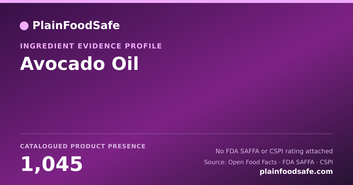 Share card for Avocado Oil Food Ingredient Evidence Profile