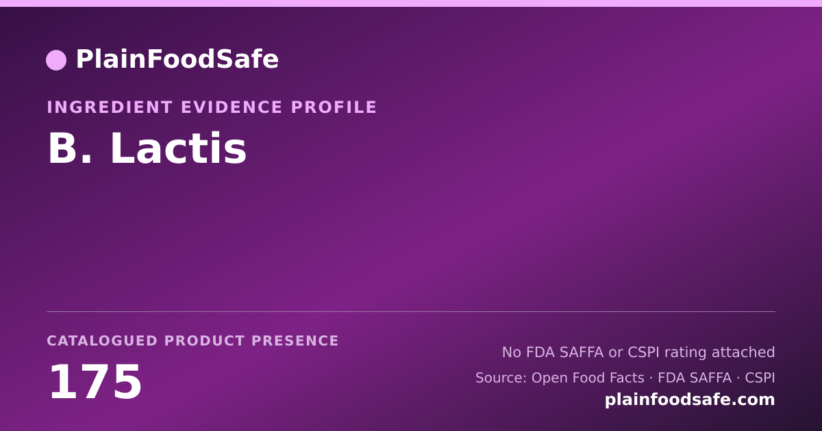 Share card for B. Lactis Food Ingredient Evidence Profile