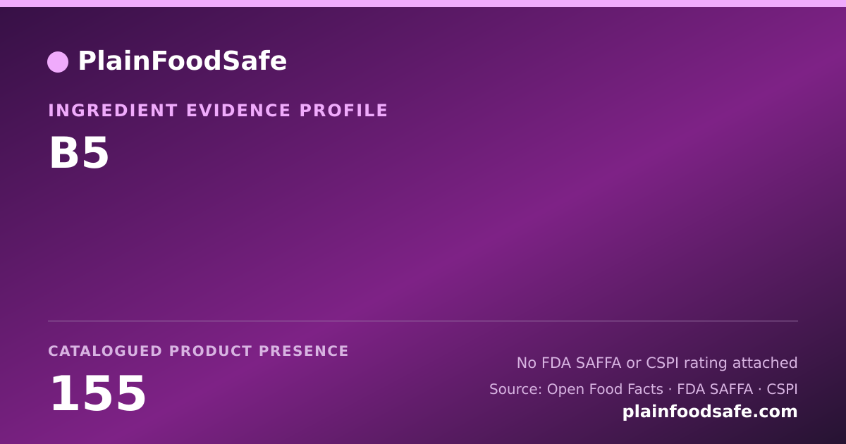 Share card for B5 Food Ingredient Evidence Profile