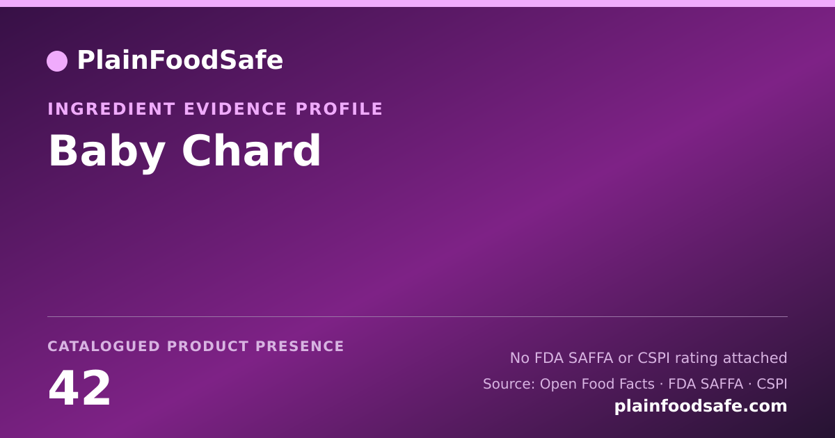Share card for Baby Chard Food Ingredient Evidence Profile
